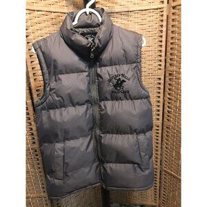 Beverly Hills Polo Club Gray Zip Vest sz Small